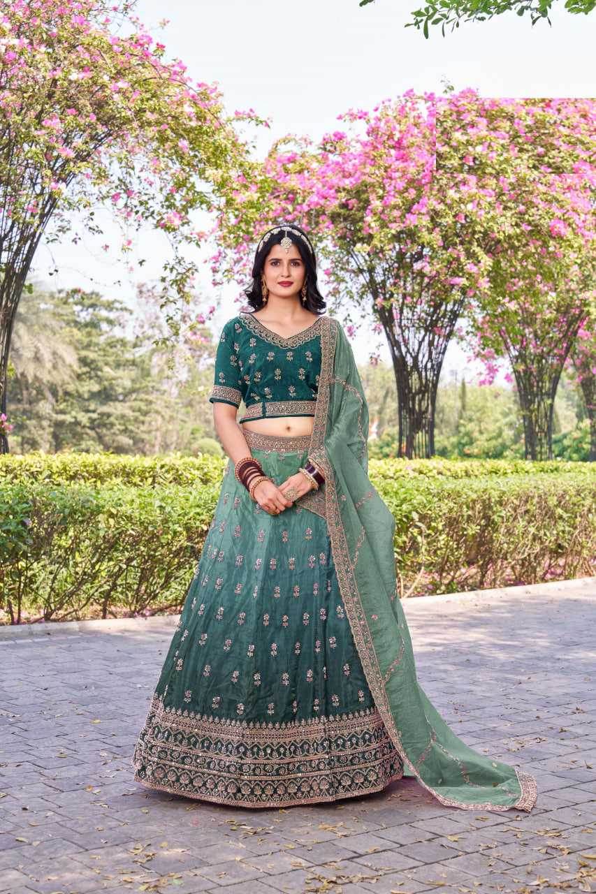 Soft Gold Crush Rajwada Lehenga for Festive Elegance - MYLUXURY LANE ENTERPRISE